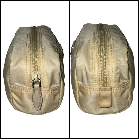 Prada Cosmetic Pouch Bag  Cream Nylon - Picture 6 of 15